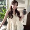 法式立體花朵吊帶裙