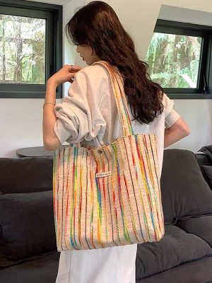 加厚帆布包托特包腋下包
