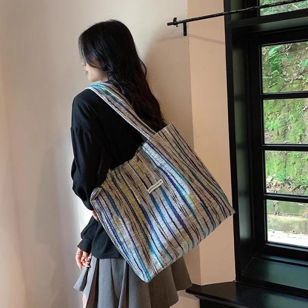 加厚帆布包托特包腋下包