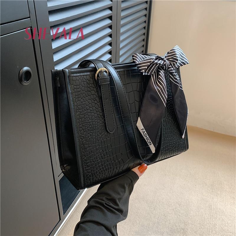 時尚包包大容量蝴蝶結單肩托特包小眾設計腋下包
